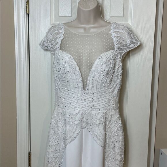 Zuhair Murad White Maxi Dress NWOT - Picture 3 of 11